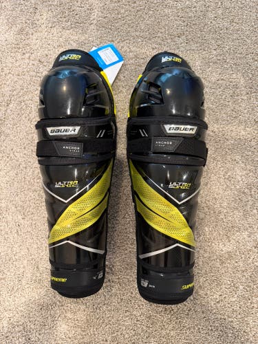 Senior Bauer Supreme Ultrasonic 14" Shin Pads (New)
