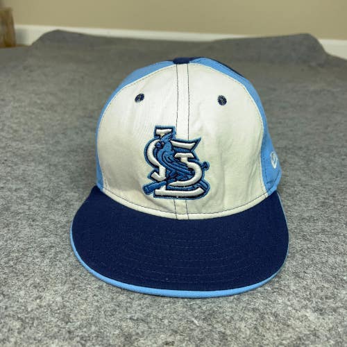 Vintage St Louis Cardinals Hat 7 3/8 White Blue Fitted New Era 59Fifty Wool USA