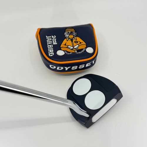 Odyssey Ai-ONE 2-Ball Jailbird Mini Putter LH Mallet 34 1/4" Headcover New Steel
