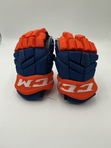 New Blue Edmonton Oilers CCM HGTKXP Pro Stock Gloves 14”