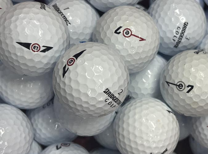 24 Near Mint AAAA White Bridgestone E7 Used/ Recycled Golf Balls