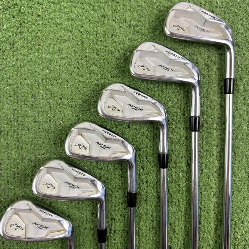 Callaway Apex Pro 19 Iron Set 6-PW AW Project X Rifle 6.0 Stiff Flex +1 Long