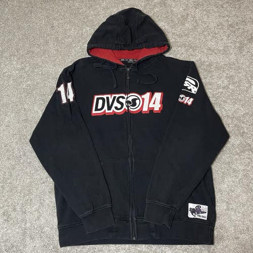 DVS Shoes Kevin Windham #14 Full Zip Hoodie Mens Size Large Motocross RARE