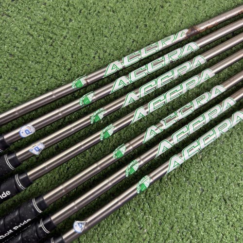 Accra iSeries Steel Iron Shaft Set 4-PW Extra Stiff Flex 125g Pured .355 Tips