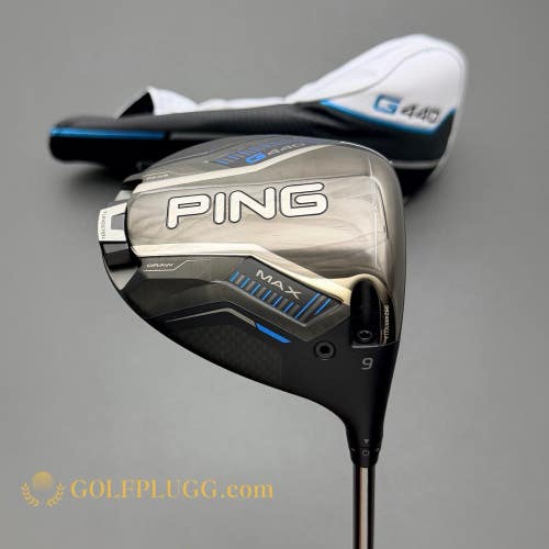 9 Driver- Ping G440 Max w/ Headcover / Ping Tour, Stiff (3528)