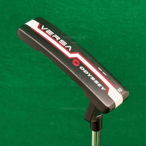 Odyssey Versa #2 Black Plumbers-Neck 34.5" Putter Golf Club w/ Super Stroke