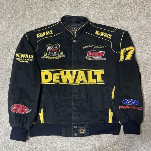 Vintage Matt Kenseth DeWalt Roush Racing Jacket Jeff Hamilton Mens Size XL Rare