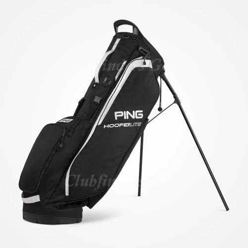 Ping Hoofer Lite Black 4-Way Golf Stand Bag w/ Raincover