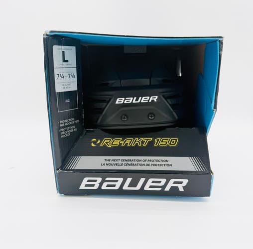 New Bauer Reakt 150 Hockey Helmet-Large-Matte Black