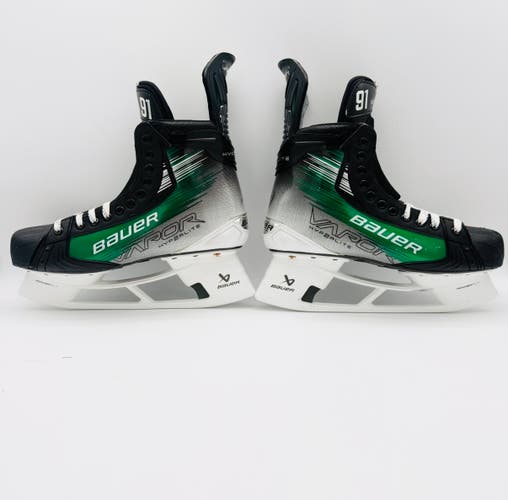 Custom Green Tyler Seguin Bauer Vapor Hyperlite 2 Hockey Skates R:11 1/8 L: 11 5/8 D/A-296-LS Fly TI