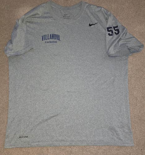 Villanova Wildcats Lacrosse Nike Team Issued Player Worn Work Out Shirt XL