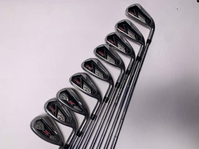 Callaway Razr X Iron Set 5-PW+AW+SW+LW 3* Flat Uniflex RH Midsize Grips +1''