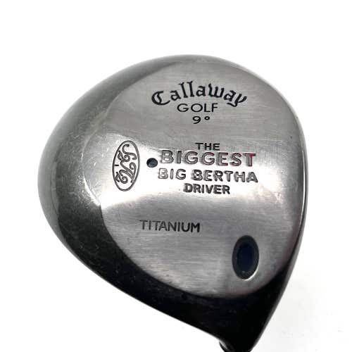 Callaway Biggest Big Bertha Driver 9* Rapport Cirrus Tour Stiff Graphite Mens RH