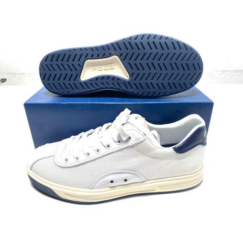 Polo Ralph Lauren Court100-SK-ATH Athletic Shoes White Navy Men's SZ 10.5