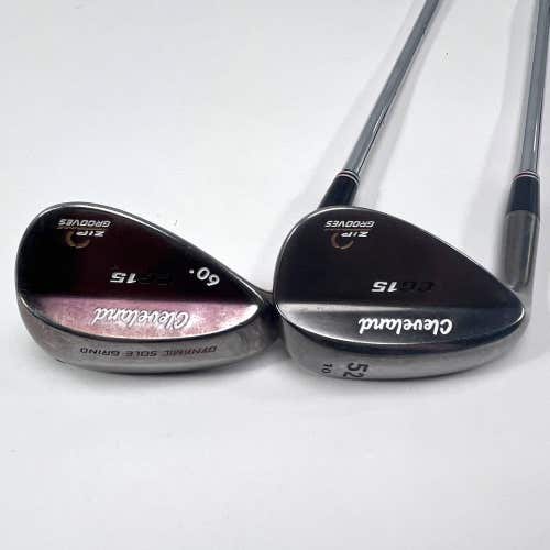LEFTY Cleveland CG15 Black Pearl Wedge Set 52* 10 | 60* Traction Wedge LH