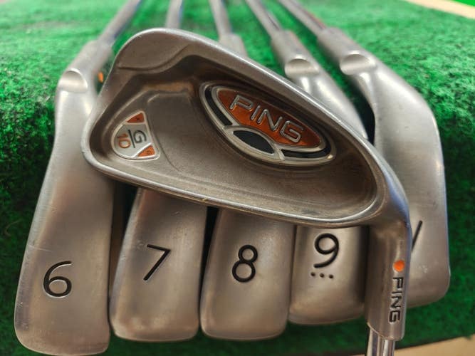 Ping G10 Orange Dot Iron Set 5-PW Steel Shaft Regular Flex AWT -.5" Matching #s