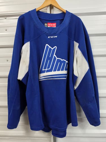 Blue Size 58G Goalie Cut CCM LHJMQ Practice Jersey (Used)