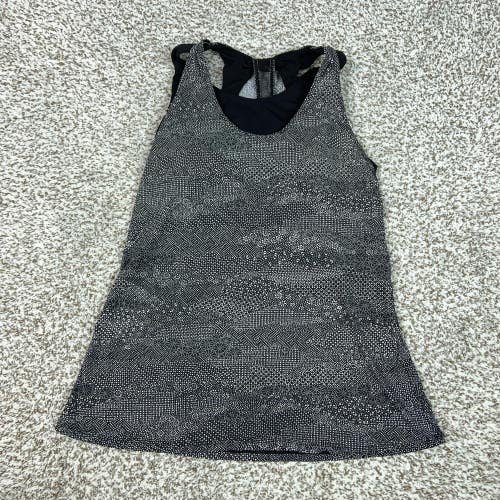 Lululemon Tank Top Womens 6 Black Cross Conditioning 2 in 1 Workout Running Gym