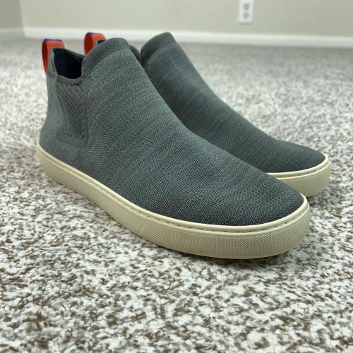 Rothys Shoes Womens Size 10.5 Gray Knit Slip On Mid Top Sneakers Comfort Casual