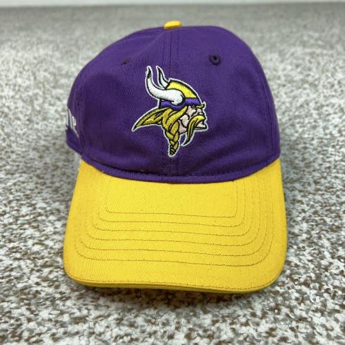 Minnesota Vikings Hat Cap Strap Back One Size Purple NFL Football Miller Lite
