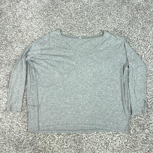 Lululemon Shirt Womens Large Gra Long Sleeve Relaxed Yoga Gym Workout Light