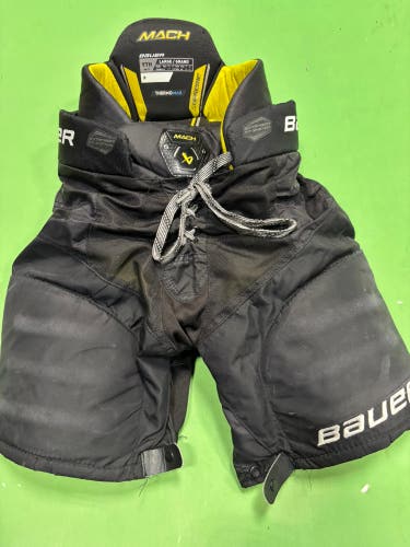 Black Youth Large Bauer Supreme Mach Hockey Pants