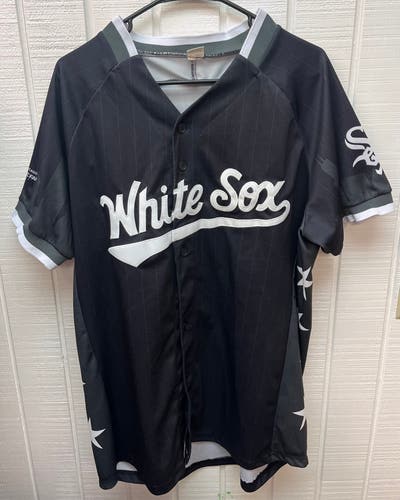 Chicago White Sox Baseball Promo Jersey Size Medium Black White Script