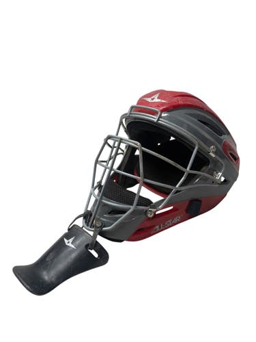 Used All Star SYSTEM 7 Catchers Chest Protector Grey And Red Intermed 11835-S000210961