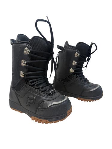 Used Forum DESTROYER Womens Snowboard Boots Black Senior 7.5 11835-S000212841
