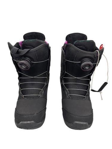 Used Burton FELIX BOA Womens Snowboard Boots Black And Purple Senior 9 11835-S000213108