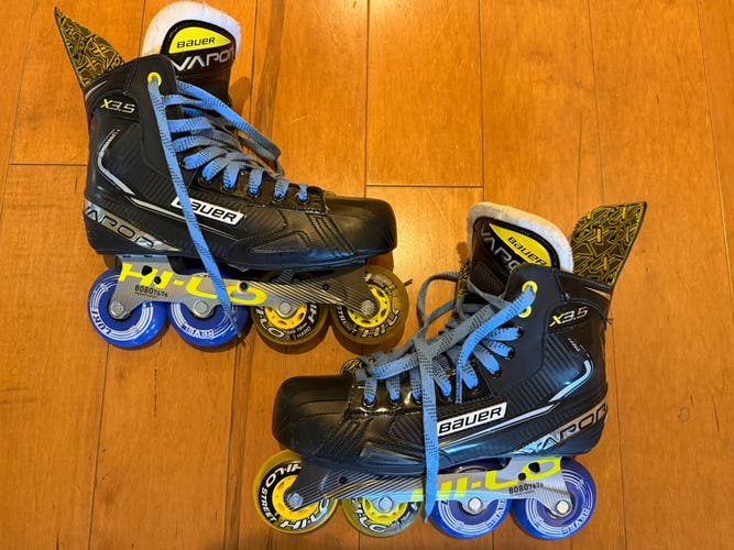Bauer Vapor X3.5 Roller Hockey Skates Size 9.5 Senior - Clean (Used)