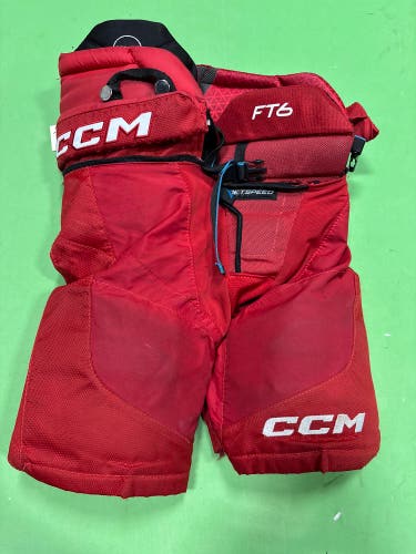 Red Junior Medium CCM JetSpeed FT6 Hockey Pants
