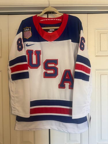 USA Hockey Jersey 2026 Olympics Jack Hughes Medium Nike NWT Devils