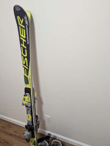 166 cm Fischer RC4 WC SL Skis With Bindings (Used)