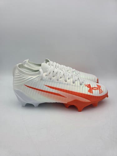 Under Armour Blur Pro White Team Orange Mens Football Cleats Sz 13.5 3028220-109