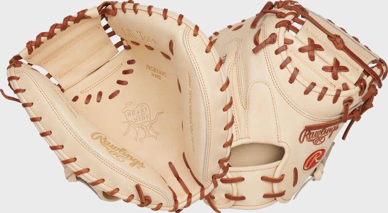 New Rawlings Heart of the Hide 34" Camel Catcher's Mitt RH Throw 11873-RAWPRORYM4CRHT