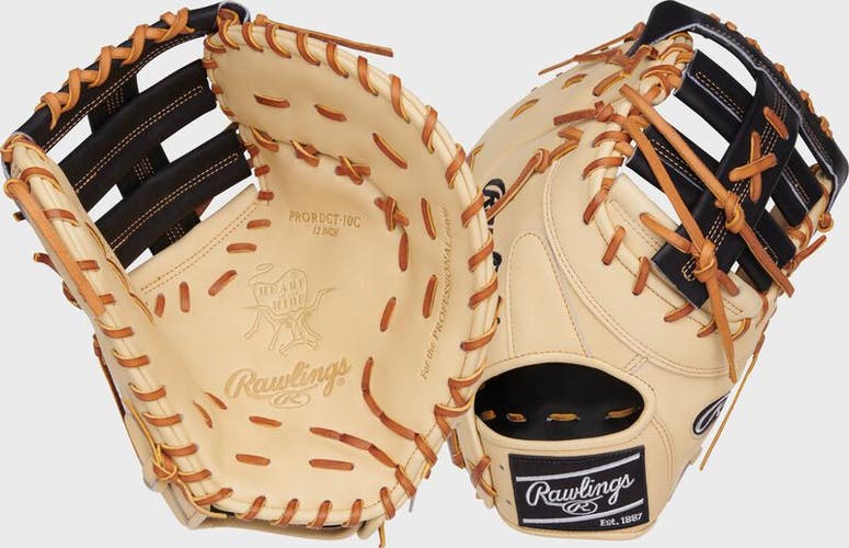 New Rawlings Heart of the Hide 13-Inch First Base Mitt RH 11873-RAWPRORDCT10CRHT