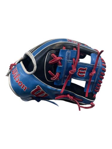 Used Wilson A2K BB/SB Glove RH Throw Black And Carolina Blue 11 3/4" 11873-S000250005