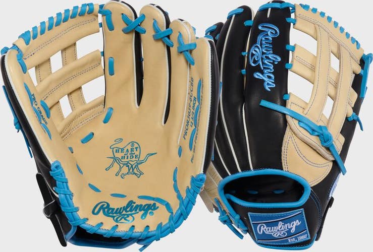 New Rawlings Heart of the Hide 12.75'' Outfield Glove RHT CM/CB/BK 11873-RAWPROR30396CCBBRH