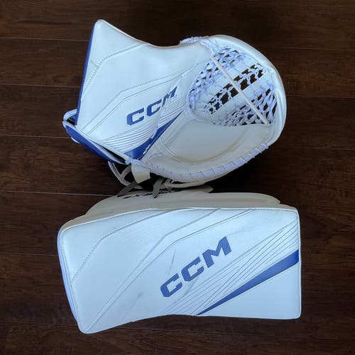 USED ONCE Pro Return CCM EFLEX 6 Goalie Glove & Blocker Set - 580 break