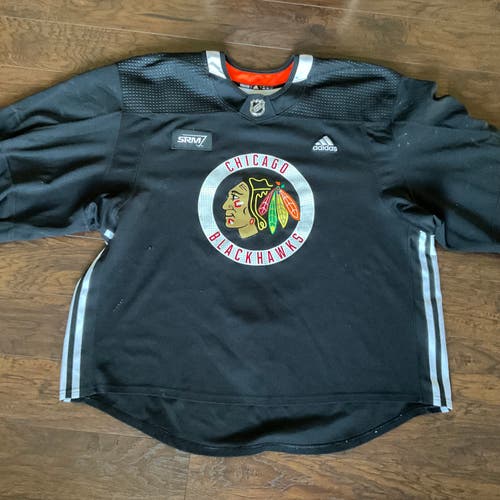 Pro Stock Chicago Blackhawks Adidas Goalie Cut Practice Jersey - 60G
