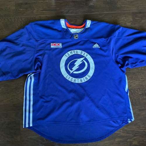 Pro Stock Tampa Bay Lightning Adidas Goalie Cut Practice Jersey - 60G