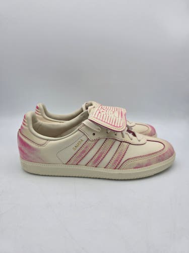 Adidas Samba LT Womens Size 9 Cream White Shock Pink Leather Sneakers Shoes New