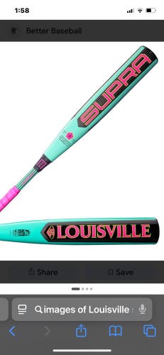 2026 Louisville Slugger Supra Composite USSSA Certified Bat (-5) 27 oz 32" (Used)