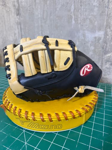 Rawlings Gold Glove GGPFB First Base Mitt Black Tan 12.5