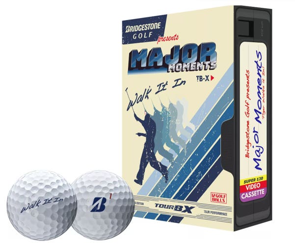 Bridgestone Tour B-X Major Moments Golf Balls (Walk-It-In, Wht12pk) 1dz 2026 NEW