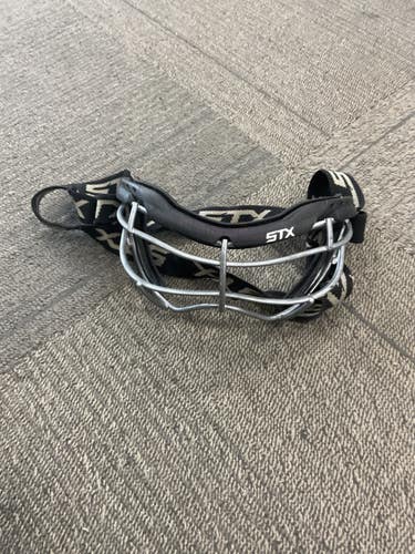 Used STX FOCUS-S GOGGLES Lacrosse Facial Protect Black Senior 11614-S000245115