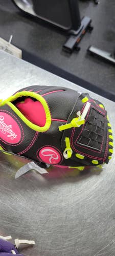Used Rawlings 9.5 BB/SB Glove RH Throw Yellow 9 1/2" 11497-C000162058