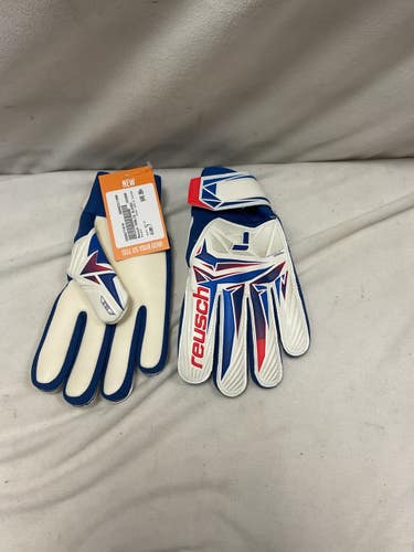 Used Reusch GOALIE GLOVES Soccer Goalie Gloves White 7 11490-S000277879