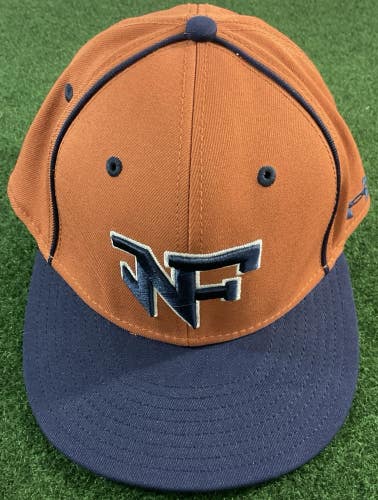 Under Armour Fitted Baseball Hat Brown Navy Size 7 5/8 New Without Tags